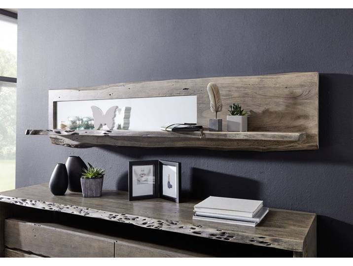Étagère murale 191x22 Acacia laqué Gris taupe PURE ACACIA #412