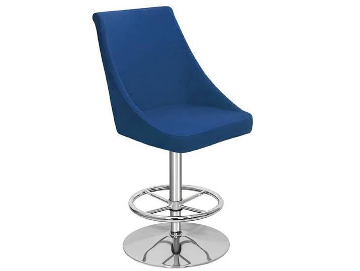 JVmoebel Barhocker Designer Barhocker in Blau – Hochwertiges Textil, verstellbar (1 St), Made in Europa