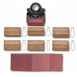 Fein Multifunktionswerkzeug-Zubehör 63810031010, Profil-Schleifset, Starlock Plus, für Holz, Kunststoff, 22-teilig