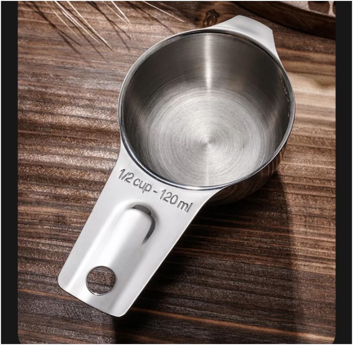 INF Ensemble de 14 tasses et cuillères à mesurer en acier inoxydable avec tableau de conversion
