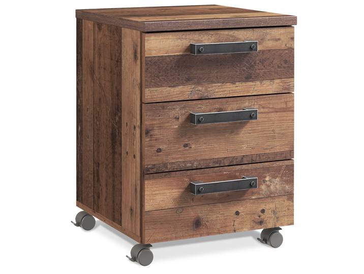 CASSIA Rollcontainer, Material Dekorspanplatten, Old Wood