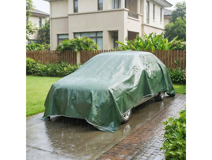 Outsunny Bâche Extérieure 4x6m PE 90g/m² Vert UV Renforcée
