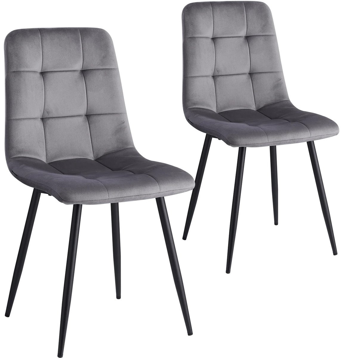Golaro Set van 2 Moderne Eetkamerstoelen - Grijs