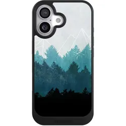 Nivocase Hülle für Apple iPhone 17 Handyhülle NIVOcore Case Schwarz Abstrakt Baum Wald (Apple iPhone 17), Smartphone Hülle, Schwarz