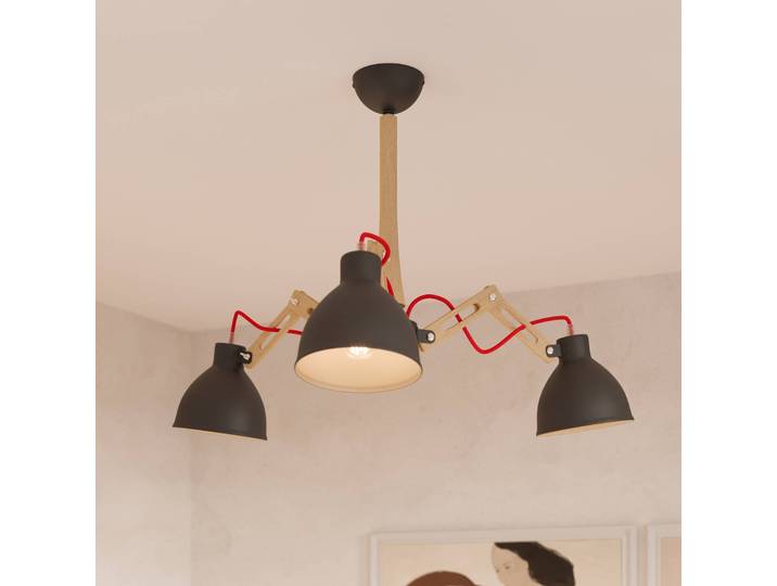 Deckenlampe Skansen Lamkur, dimmbar, Holz hell, für Wohn- / Esszimmer, Holz, Industrielles Design, Deckenlampe