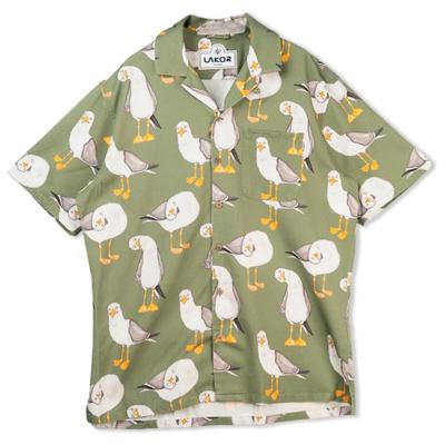LAKOR - Flipping The Bird Short Sleeve Shirt - Hemd Gr M oliv