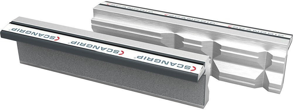 Prismen-Magnet-Schraubstockbacken, Aluminium, 1 Paar, Backenbreite 150 mm SCANGRIP