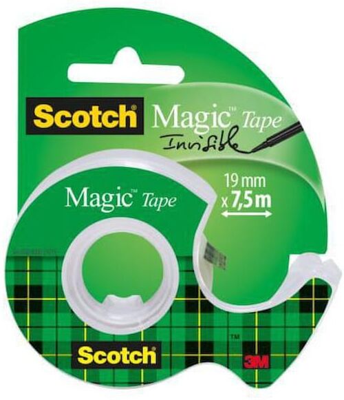 Dokumenttejp Scotch Magic 810 + HÃ¥llare, osynlig, 19mm x 7,5m