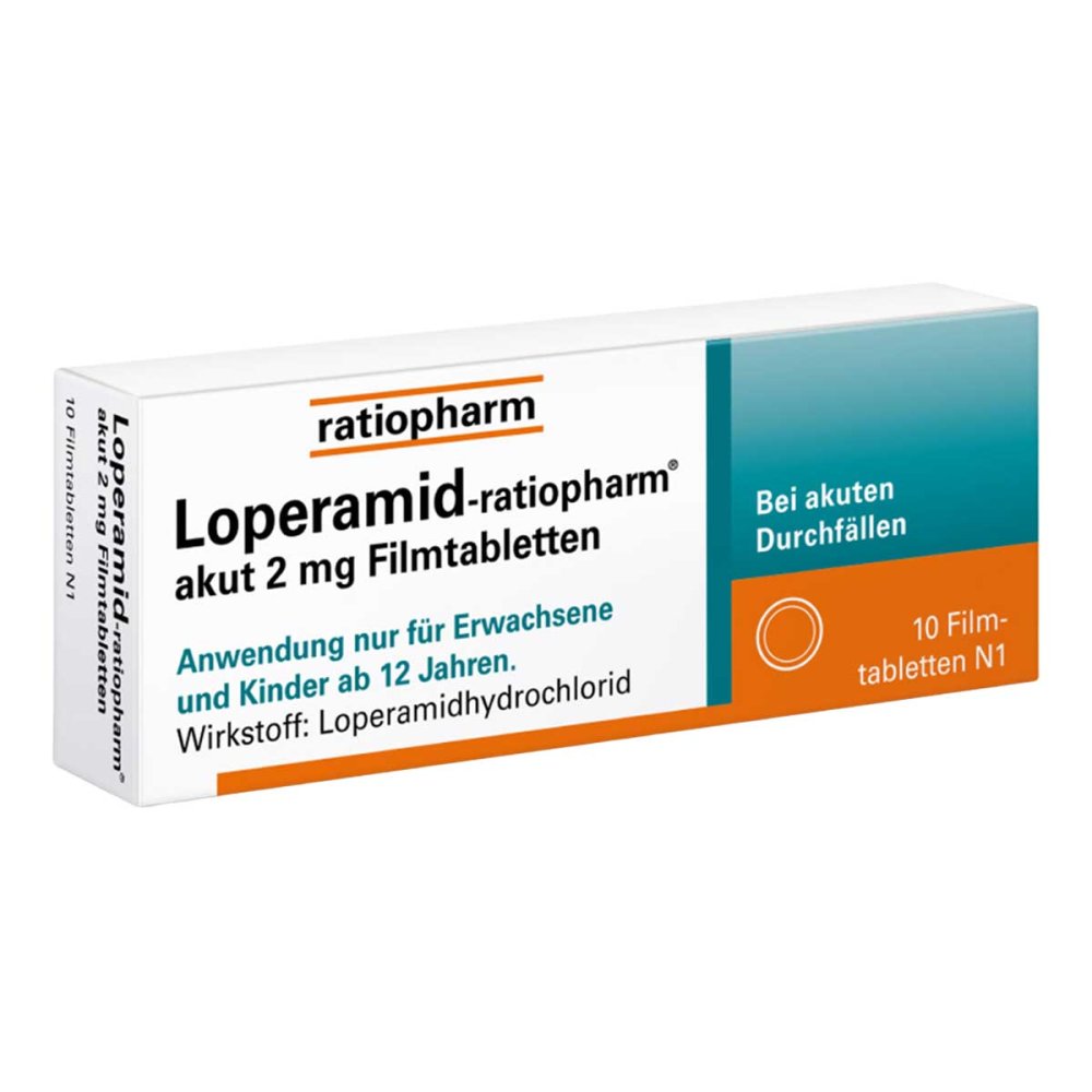 ratiopharm GmbH Loperamid-ratiopharm akut 2 mg Filmtabletten 00251191