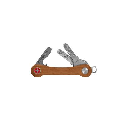 Schlüsselanhänger KEYCABINS "Wood", Damen, braun (eichefarben), Holz, Basic, Schlüsselanhänger Schlüsselanhänger, SWISS Made