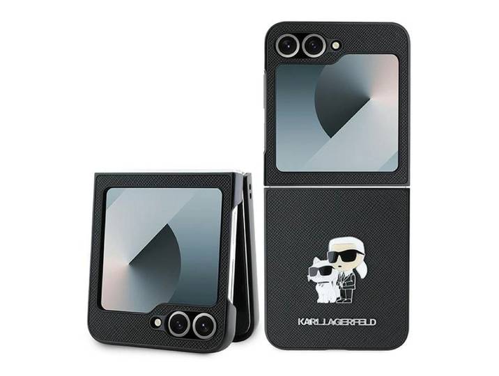 Karl Lagerfeld Klhczf6sapkcnpk Z Flip6 F741noir/noir Saffiano Metal Pin