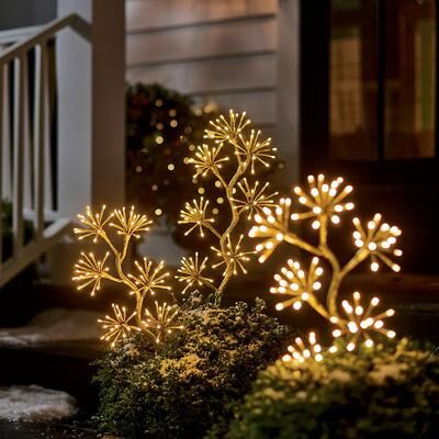 "Pre-Lit Starburst Stake - 24"" - Grandin Road"