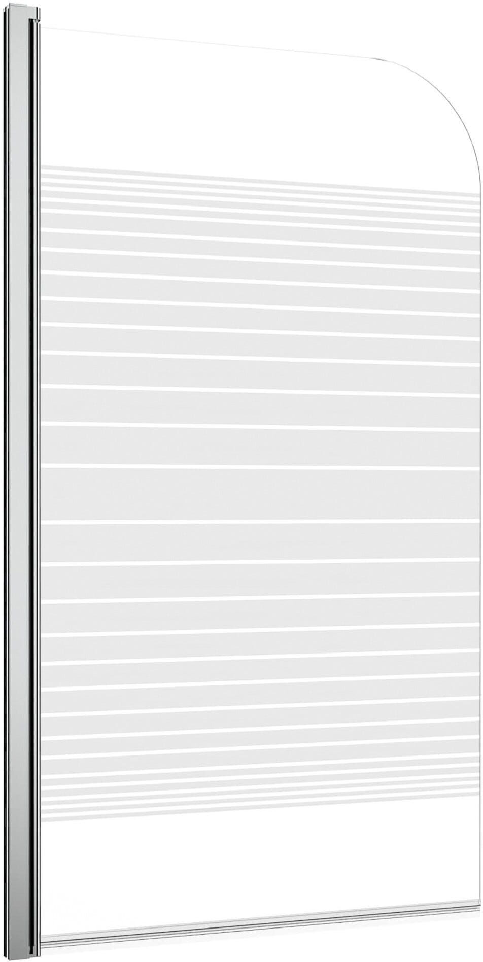 Tecnomat PARETE VASCA FREEPORT BATTENTE 1 ANTA 70 xH130 cm VETRO SERIGRAFATO 4 mm PROFILO CROMATO