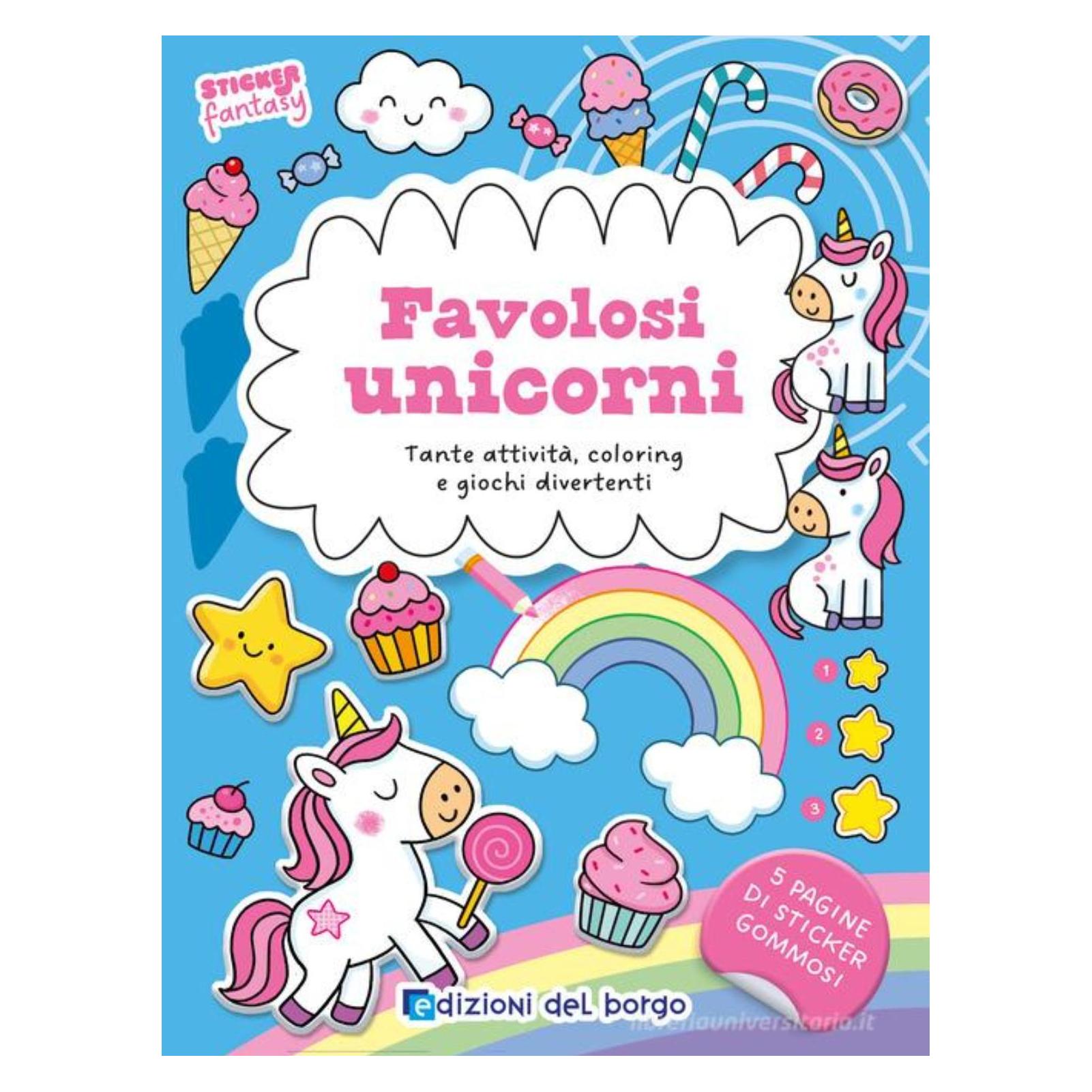 Edizioni del Borgo Favolosi Unicorni - Sticker Fantasy (70041365)