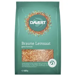 Leinsaat braun geschrotet