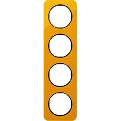 Berker Rahmen 4-fach orange tra./schwarz glanz 10142334
