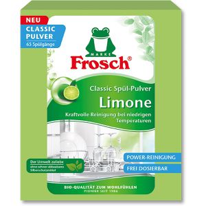 Frosch Spülmaschinenpulver Spül-Pulver Classic, Limone, biologisch abbaubar, mikroplastikfrei, 65 Spülgänge, 975 g