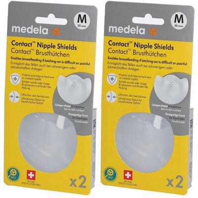 2x Medela Brusthütchen Contact M 2x2 St Brusthütchen, -hauben, -schalen