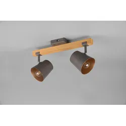 Trio 801900267 Spotleuchte Bell 2x25w | E14 - Antikes Nickel, Holz