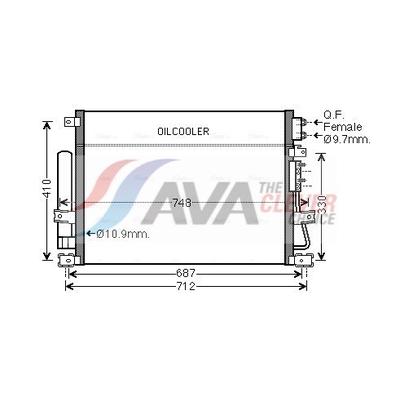 AVA CLEVER CHOICE Kondensator, Klimaanlage cra5124d für LANCIA