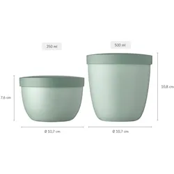 Mepal Ellipse Snackpots, Lunchbox, Schwarz