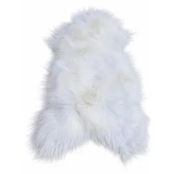 SCHAFFELL Langhaar skandinavisch weich chromfrei Naturweiß ca. 125 cm