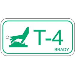 Brady, Sicherheitskennzeichnung, B-7527, Polypropylen Schild, Energy Source Tag - Thermal/Hohe Temperaturen, 75 x 38mm, Grüng