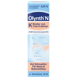Olynth N 0,05% Nasenspray für Kinder von 2-6J bei Schnupfen 10 ml
