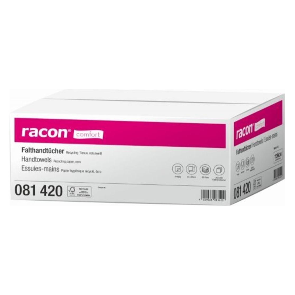 Racon Falthandtücher comfort 24x23cm weiss (081420)