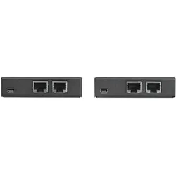 StarTech HDMI OVER CAT6 WITH USB - 50M (Mini USB, USB-A, 7 Ports), Dockingstation + USB Hub, Schwarz