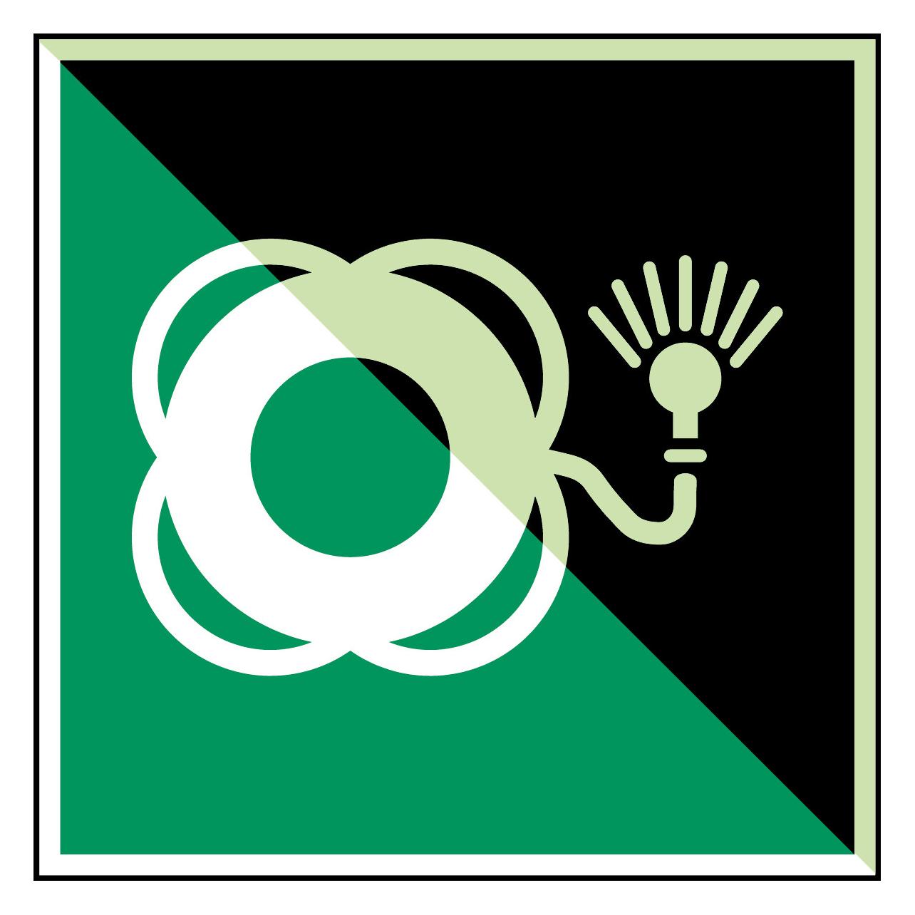 Brady ISO-Sicherheitsschild - Rettungsring mit Lampe (135076)