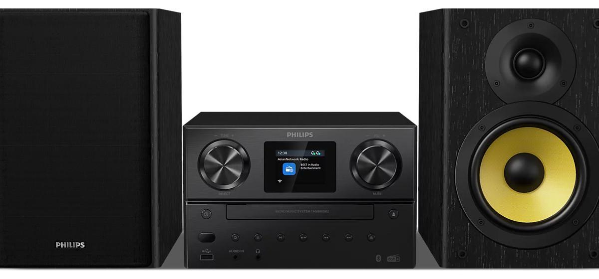 Philips TAM8905M2/10, Heim-Audio-Mikrosystem, Schwarz, 100 W, 2-Wege, 12,7 cm, 5,08 cm