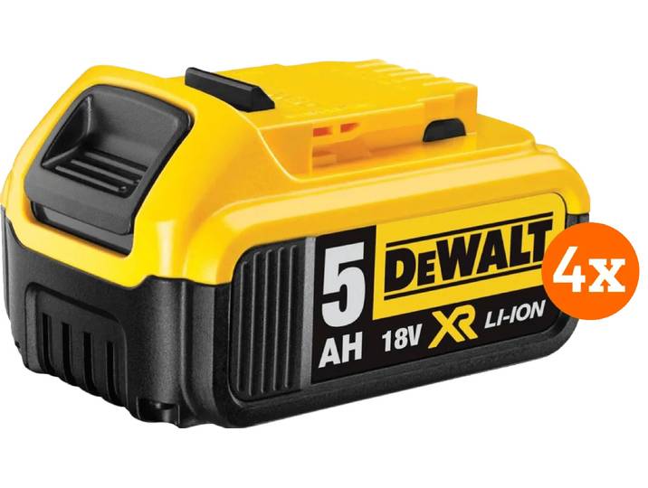 DeWalt DCB184-XJ 18V 5,0 Ah Accu 4-pack