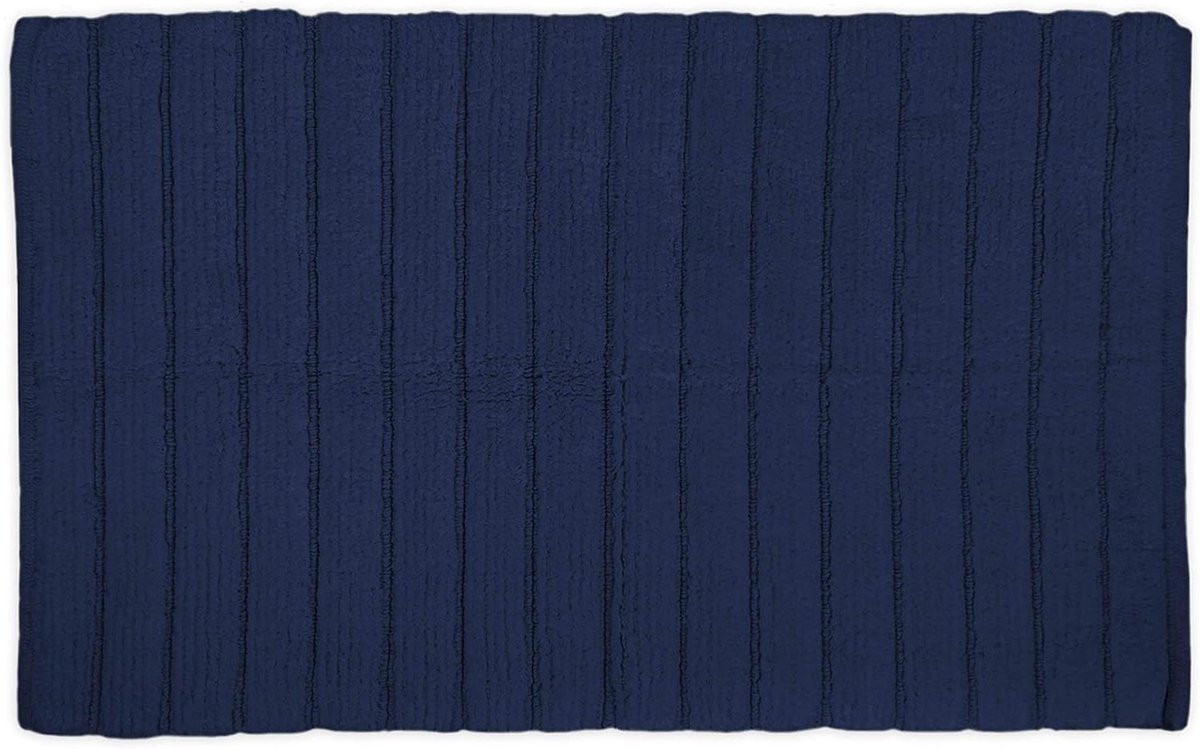 Zachte badmat en douchemat van geheugenschuim in navy, 43 x 61 cm