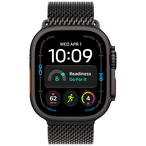 Apple Watch Ultra 4 49mm Schwarz (Schwarz Milanese Armband S)