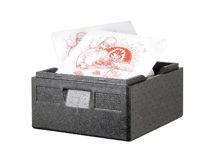 Barth Thermo-Box PIZZA-inkl. Deckel Schwarz 410x410x240 mm