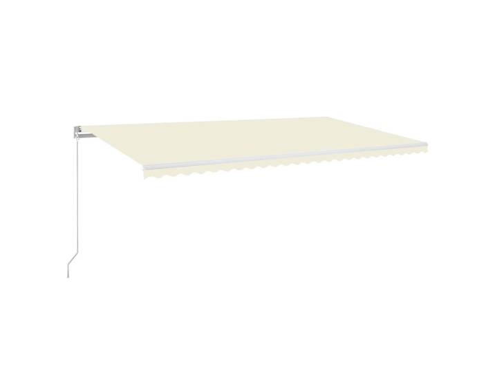 vidaXL Markise Manuell Einziehbar 600/350 Cm Creme, Weiß, Metall, Rechteckig, 600x350 cm, Sonnenschutz