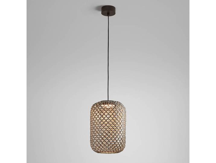 Bover Nans S/31.2 LED-Außenhängeleuchte, braun S, dimmbar, braun / rost, Kunststoff, Design