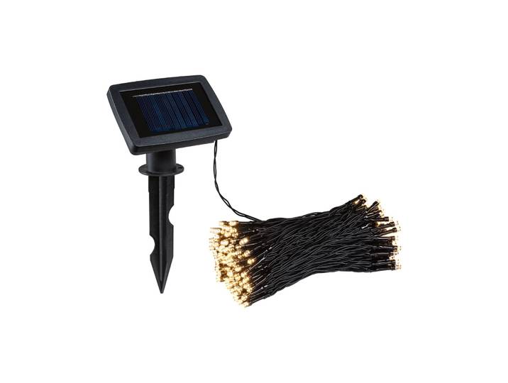 LED Gartenstrahler PAULMANN Solar Lichterkette Aurinka IP44 3000K 0lm/m Schwarz , schwarz, B:10cm H:7cm L:2,19cm, Leuchten, LED Gartenstrahler