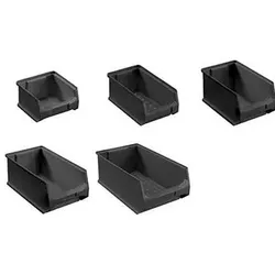 Allit, Lagerbehälter, Sichtlagerkasten ProfiPlus GripBox 4, ESD, schwarz