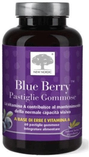 New Nordic Blue Berry Pastiglie Gommose Integratore Benessere Vista 60 Gummies