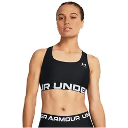 UNDER ARMOUR HeatGear Armour Mid Support Sport-BH Damen 001 - black/white XL