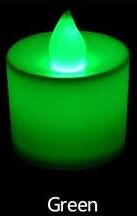 Inspired Living 5 Or 10 Piece LED Tea Lights Flameless Battery Operated Candles Multicolor Party Decor green 5pcs