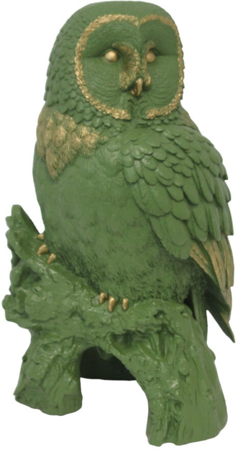 FD Figur Eule Polyresin 50 x 27 x 26 cm grün