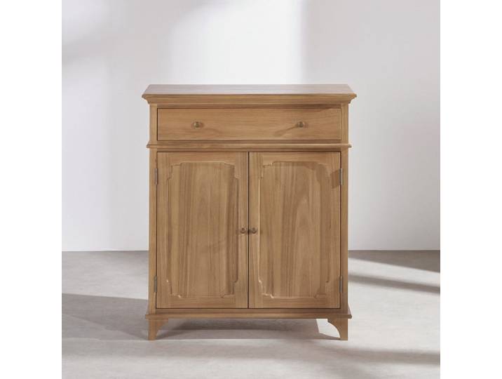 Sideboard aus Akazien- und Birkenfurnier, 85 cm breit