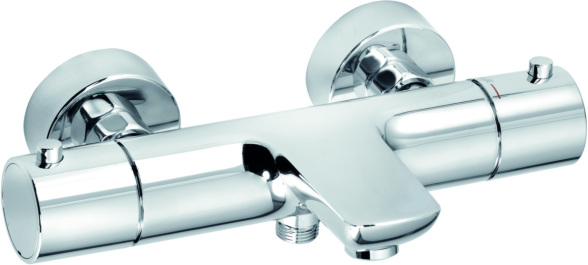 Kludi Objekta Wannenarmatur 352010538 chrom, Aufputz Thermostat