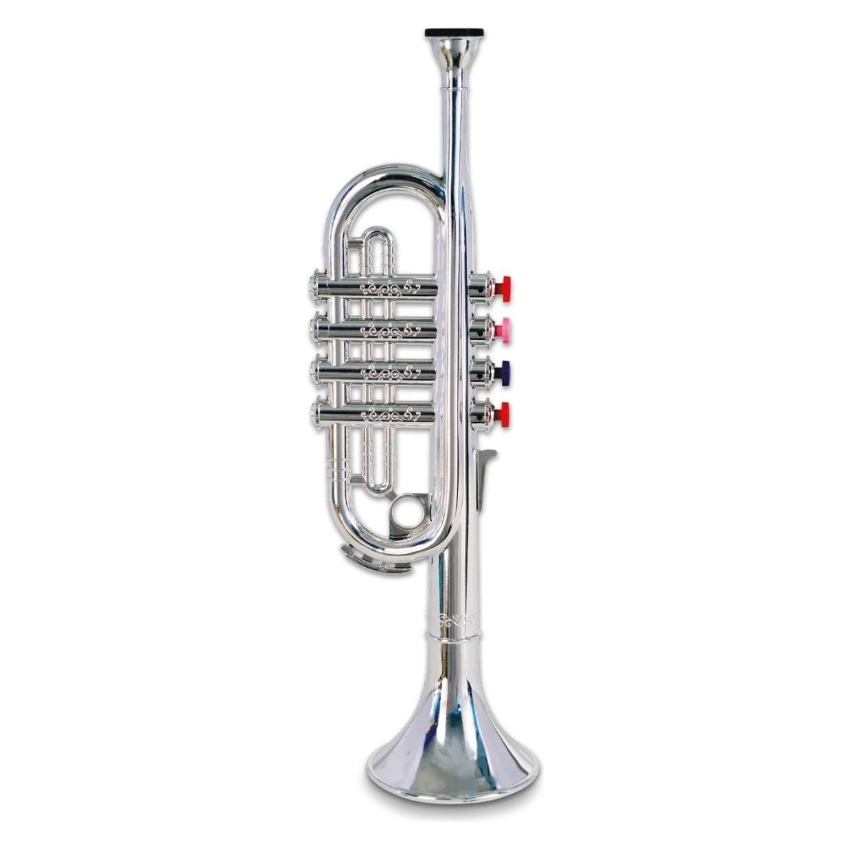 Bontempi Trompete 4 farbige Tasten silber 37cm Kunststoff (Multilingual) (71401880)
