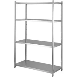 Matériel HORECA Edelstahlregal mit 4 Ebenen, 1500 × 500 × 1800 mm – GDRGB155