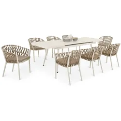 GARTENMÖBEL SET SUNNY 9er Set beige, weiß
