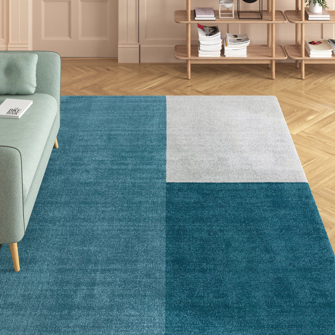 Hykkon Acuff Rectangle Geometric Wool Hand Woven Dhurrie Area Rug Rectangle 200 x 300cm